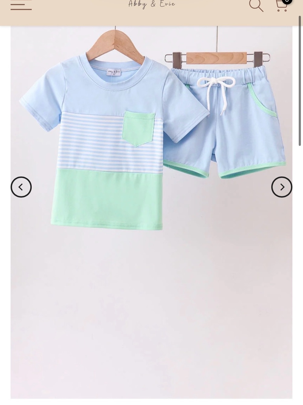 Abby & Evie Light Blue & Mint Set